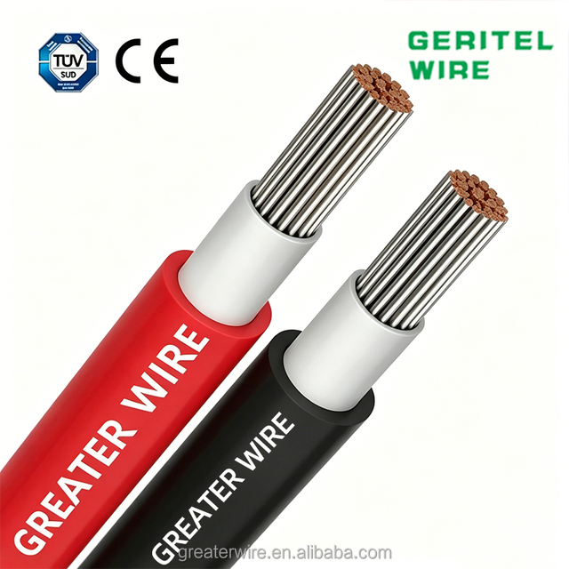 DC 1500V Tinned Copper Solar Photovoltaic Cable 4mm 6mm XLPO Wire EN 50618/IEC 6290 for /