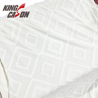KINGCASON Chinesischer Hersteller Angenehmes Handgefühl 100 Prozent Polyester Weißer Jacquard-Sherpa-Stoff für Heimtextilien