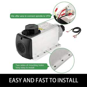 Motor de Husillo CNC Refrigerado por Aire Zhong Hua Jiang de Cerámica con 4 Rodamientos Cuadrados ER20 3KW 220V/380V para Máquina de Grabado CNC - Product Image 5