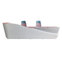 Comptoir avant à DEL moderne et solide sur mesure Caissier pour salon d'hôtel Bureau de réception en bois blanc avec comptoir à vendre