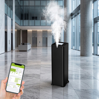 Diffuseur d'arômes intelligent électrique sans eau, diffuseur de parfum d'ambiance en métal noir, diffuseur d'huiles essentielles de luxe
