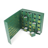 Nouvelle conception de coffret cadeau de Noël, boîte à tiroirs personnalisée avec logo, calendrier de l'avent pour l'emballage de cosmétiques