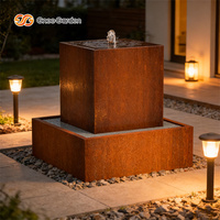 Décoration murale en cascade en acier corten, design moderne et luxueux, respectueux de l'environnement, fontaine d'eau pour la maison et le jardin, utilisation en extérieur