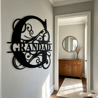 Lettres en métal personnalisées en fer forgé, monogramme lettre G, décoration murale pour la maison, directement de l'usine
