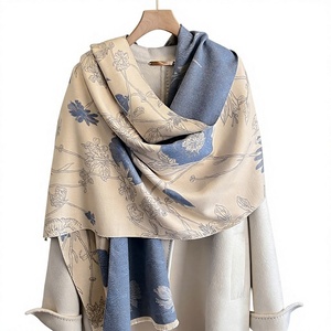 Nouvelle Écharpe Longue en Coton Effet Cachemire Camélia Haut de Gamme Automne/Hiver, Cape Chaude pour Bureau et Climatisation, Cache-Cou Chaud pour Femme - Product Image 1