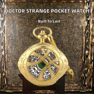 Montre de poche vintage Marvel Doctor <span class=keywords><strong>Strange</strong></span>, cadran en quartz Agamotto à œil creux, style rétro, 4,8 cm, avec chaîne en acier inoxydable - Product Image 4