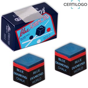 Craie de billard Blue Diamond, 4 pièces, couleur bleue, pour compétition de billard - Product Image 3