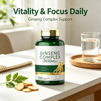 Extrait de ginseng rouge Shaanxi OEM, capsules de ginseng occidental, tonique, améliore l'immunité, complément énergétique, antioxydant, 200 capsules par boîte