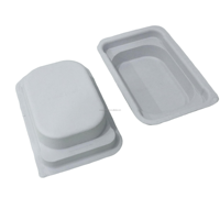 Boîte à savon en pulpe moulée pour savon liquide, matériaux recyclés écologiques avec laminage brillant ou mat