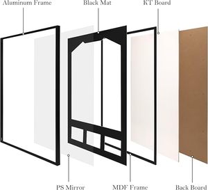 Disque vinyle or ou argent avec étiquette centrale personnalisée dans <span class=keywords><strong>un</strong></span> cadre photo en alliage d'aluminium pour décoration murale - Product Image 6
