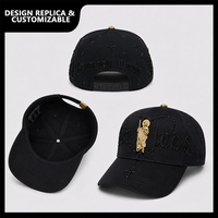 Gorra de béisbol trucker de malla de 5 paneles de gamuza con bordado personalizado, ajustable, de ala ancha, estilo San Judas, para streetwear, venta al por mayor