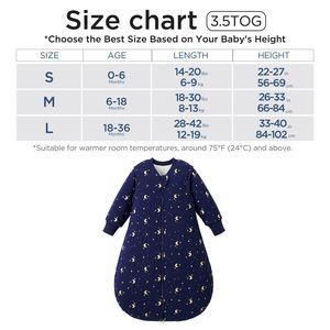 ถุงนอนเด็กทารกผ้าฝ้ายนุ่มมาก แขนถอดได้ สำหรับฤดูหนาว 3.5 โทก - Product Image 5