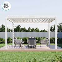 Pergola motorisée à ouverture facile, avec toit ouvrant et écran solaire latéral