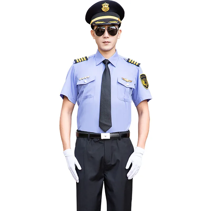 Kaus Polo Formal keamanan rumah penjaga lengan pendek dapat disesuaikan kemeja seragam keamanan pakaian kerja warna Solid