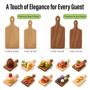 Mini tablas de charcutería, bambú, haya, madera de Acacia, queso, paleta para aperitivos, recuerdo de boda rústico, bandeja para servir, tabla de cortar pequeña - Product Image 2