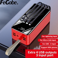 Banque d'alimentation 2-en-1 haute capacité 60000mAh avec charge rapide, étanche et écran LED pour station d'alimentation extérieure