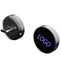 Memoria USB tipo C ultrafina para reproducción de música en el coche con luz LED, logotipo de Lunimus, memoria USB tipo C para música con forma de llave de coche