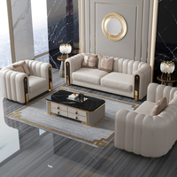 Canapé sectionnel en cuir véritable italien de luxe, meubles de salon, canapés modernes en forme de I