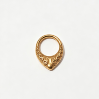 Anneau clicker articulé en titane G23 16G pour septum, nez, daith, hélix, cartilage - Bijou de piercing