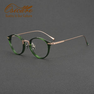 高級品質光学レンズ眼鏡、特注ロゴ入りレンズ、眼鏡、メガネ、アセテートチタン製眼鏡フレーム - Product Image 2
