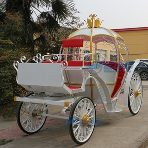 Elegante Carruaje Blanco para Boda, Transporte Especial, Carruaje de Calabaza de Cenicienta, Carruaje Nupcial - Product Image 3