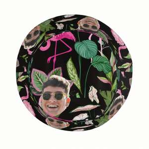 Sombrero de Pescador Personalizado con Foto, Diseño de Hojas Tropicales, Añade Imagen Facial, Sombrero de Verano para Viajes, Hombres y Mujeres, Pesca, 100% Personalizado - Product Image 5