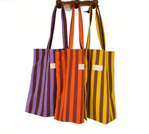 กระเป๋าผ้าแคนวาสแบบสะพายไหล่พร้อมช่องซิปด้านใน ความจุเยอะ  กระเป๋าถือรักษ์โลก  กระเป๋าช้อปปิ้งแบบมีริบบิ้น - Product Image 1