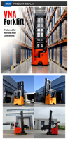 Chariot élévateur électrique du fabricant/fournisseur avec batterie lithium-ion, déplaceur latéral hydraulique et portée 3 directions