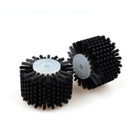 Module de brosse cylindrique industrielle personnalisée à segments rotatifs OEM, brosse de polissage avec manche en plastique PP pour le nettoyage du métal et du bois