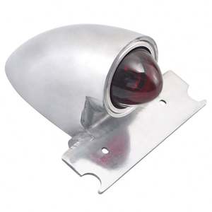 Garde-boue arrière en métal pour moto, pour Cafe racer, avec <span class=keywords><strong>feu</strong></span> de freinage chromé, pour Harley, BOB, <span class=keywords><strong>Bobber</strong></span>, 1 paire - Product Image 5