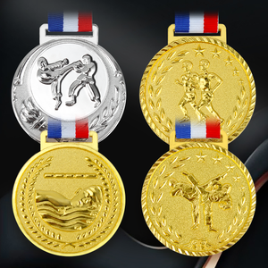 Günstige Metall Blank Ribbon Hanger Gold Silber Bronze Sport medaillen Benutzer definiertes Band und Goldfolie - Product Image 2