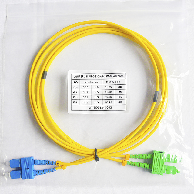 Single Mode 9/125 Duplex LC/APC to SC/APC 2.0MM/3.0MM Fiber Optical Jumper