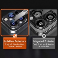 Protection d'objectif d'appareil photo en verre trempé ultra-fin anti-rayures de qualité AAA 9H, personnalisable OEM/ODM pour iPhone Duo 14 15 16 17 18 Pro Max