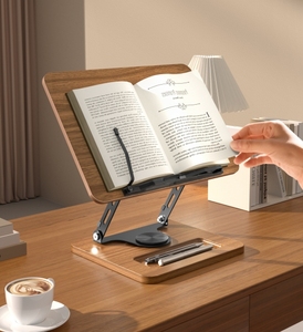 Giá đỡ sách để bàn bằng gỗ có thể điều chỉnh, đa năng, dùng được cho <span class=keywords><strong>Mac</strong></span>, đọc sách, có khe cắm bút, giá đỡ máy tính bảng - Product Image 6