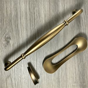 Poignées de meuble en bronze antique, forme barre, en alliage de zinc, design minimaliste, durables pour portes d'armoires - Product Image 1