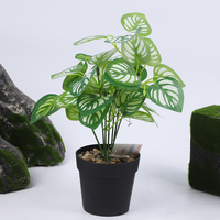 Plantes Artificielles en Gros de Haute Qualité, Écologiques, Toucher Naturel, Grandes Feuilles Vertes en Plastique pour Clôture