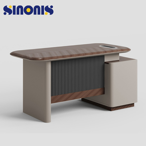 Sinonis Wholesale Modern 1.4m Office Desk F-Series Staff <b>Table</b> Seamless Edge <b>Computer</b> Desk with Storage <b>for</b> Call Center - Product Image 1