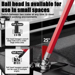 Jeu de clés hexagonales en acier au chrome-vanadium - Clés hexagonales métriques de qualité industrielle pour outils de réparation - Product Image 3