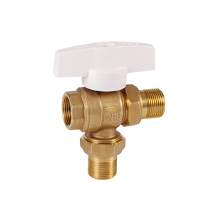 Brass Three Way Ball Valve 1/2 In Threaded PN16 For Household Water Use - Product Image 1