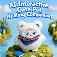 Giocattolo Interattivo Intelligente AI con Funzione di Feedback Touch, Peluche Smart per Bambini, Bestseller per Alleviare lo Stress