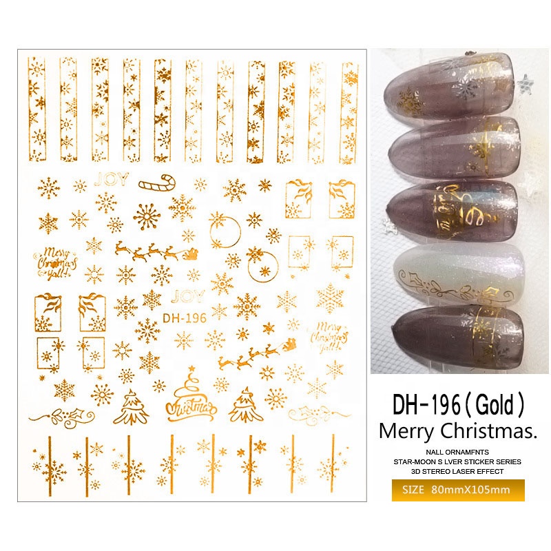 2021 новый мультфильм Праздничная наклейка для ногтей оптовая продажа на заказ Рождественский дизайн наклейки для ногтей для украшения ногтей