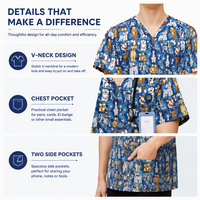 Tenue d'infirmière pour clinique vétérinaire, résistante au chlore, motifs animaux, ensemble 3 pièces avec chaussures TPE stérilisables à haute température