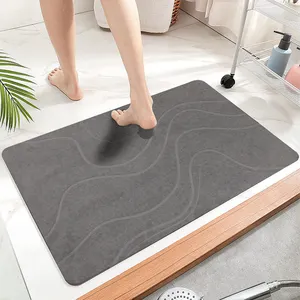 Customized Design Bathroom Quick Drying Diatomaceous Earth Diatom Bath Mat Diatomite Bath Mat Stone Bath Mat