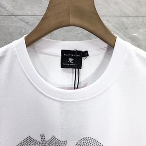 T-shirt à manches courtes pour homme en coton 100% de qualité supérieure, imprimé rétro avec lettres, style streetwear décontracté hip-hop, motif 'Mixed Emotions' - Product Image 5
