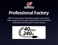 Charge rapide USB4 40Gbps Transfert de données 8K 60Hz Vidéo pour Thunderbolt 3/4,MacBook Pro/Air/ROG Ally/Steam Deck/PS5 PSVR2