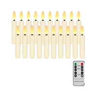 Bougie pilier sans flamme à LED scintillante 3D à piles, blanc chaud, avec télécommande, pour Halloween, Noël et Pâques