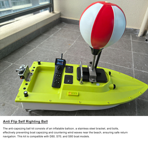 S80 브러시리스 모터 초고속 바닷물 RC 서핑 낚시용 GPS가 있는 낚시 미끼 보트, IP 66 방수, 5 미터/초 - Product Image 2