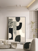 Usine directe moderne hôtel appartement abstrait nature morte blanc et noir 3D coloré nordique peinture toile décoration murale