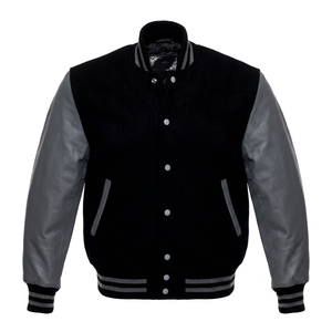 Chaqueta Deportiva Transpirable con Cierre de Alta Calidad para Hombre, Chaquetas de Algodón y Lana, Chaquetas Personalizadas Tipo Letterman, Cuerpo de Lana - Product Image 1