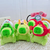 100 modèles de poupées capybara en peluche de 12 cm, jouets en peluche doux, porte-clés capybara mignons pour sacs et pendentifs